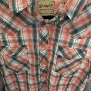 Wrangler Red and Green Plaid Shirt
